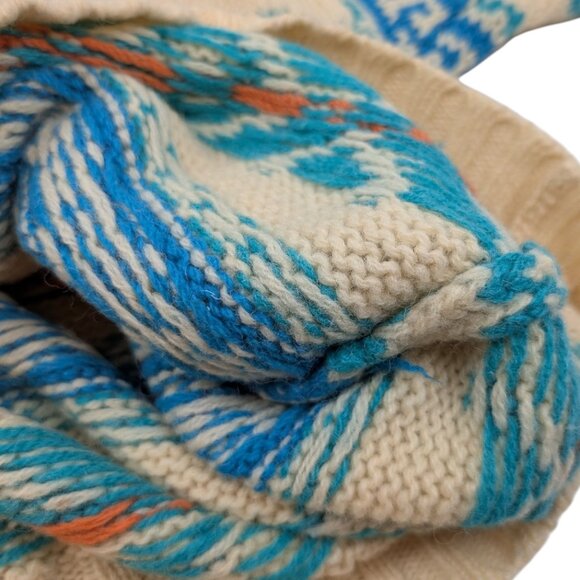 Vintage 80s 90s Woodward Abstract Pattern Sweater Mens XL 100% Shetland Wool - Picture 6 of 10